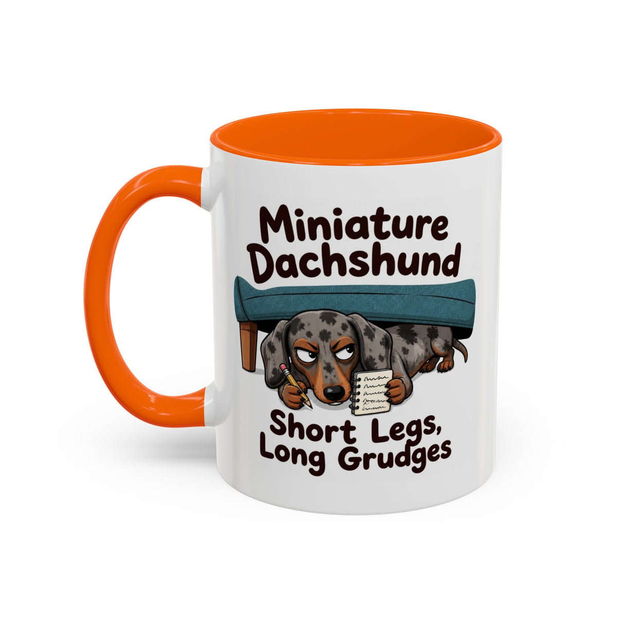 Short Legs Long Grudges Mug - Dachshund - Dapple