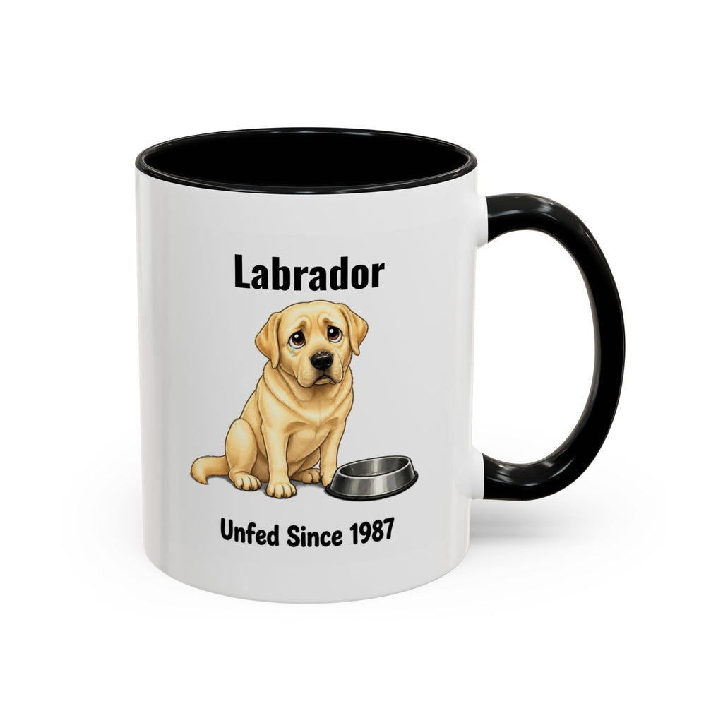 Personalised Yellow Labrador Mug - Unfed Since 1987 - Custom Dog Name, Funny Greedy Lab Gift, 11oz