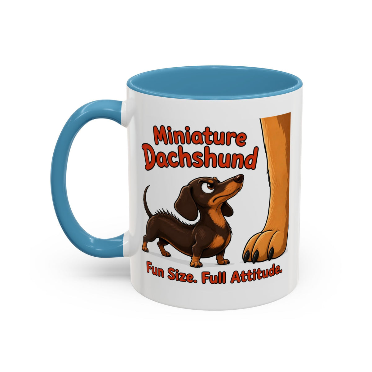 Fun Size Full Attitude Mug - Dachshund - Chocolate & Tan