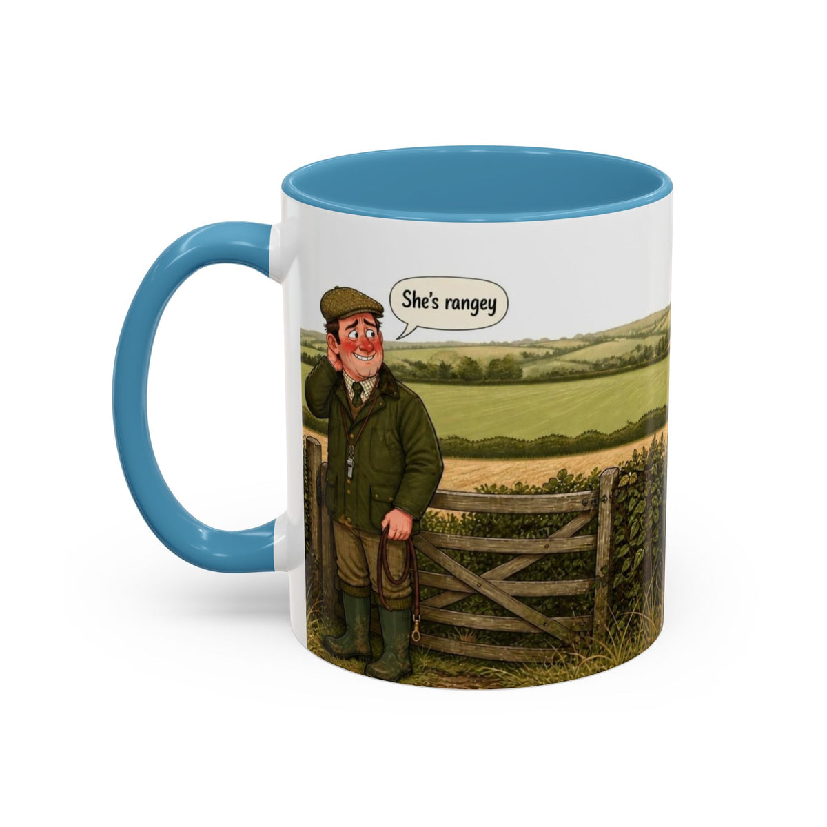 Funny Black Labrador Mug - She's Rangey, Working Gun Dog Gift, Dog Recall Mug, 11oz
