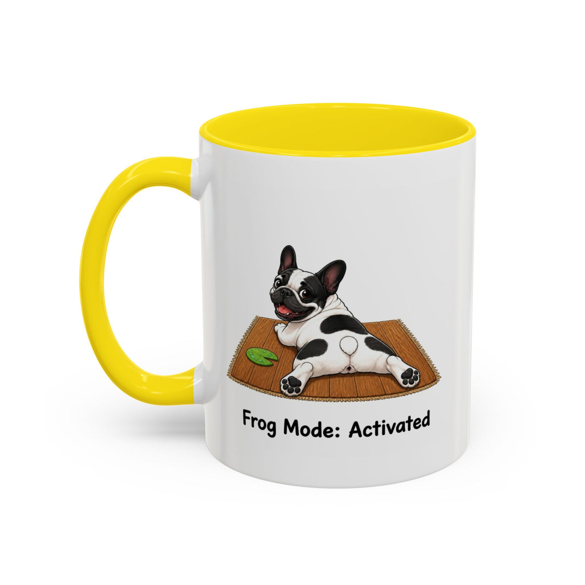 Frog Mode Mug - French Bulldog - Pied