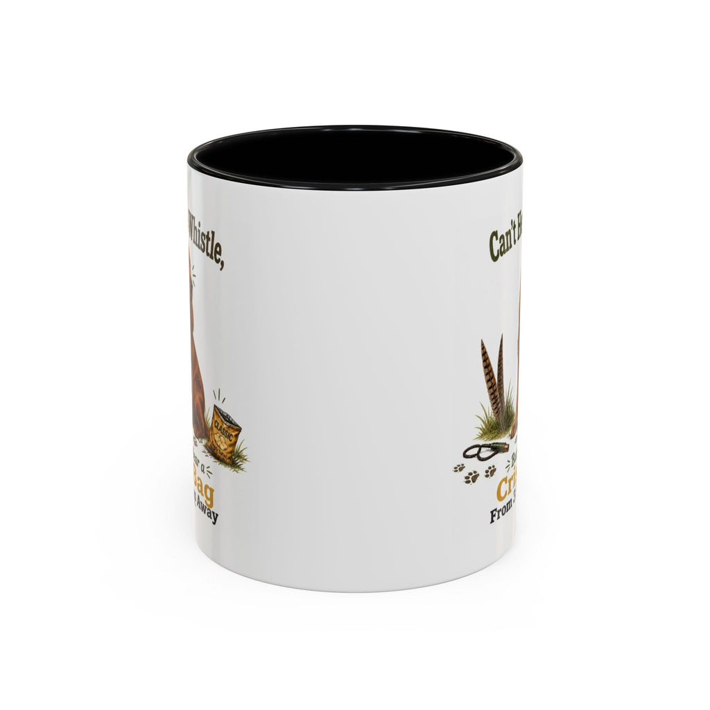 Funny Red Cocker Spaniel Mug - Can't Hear the Whistle But Can Hear a Crisp Bag, Working Gun Dog Gift, Greedy Dog Mug, 11oz
