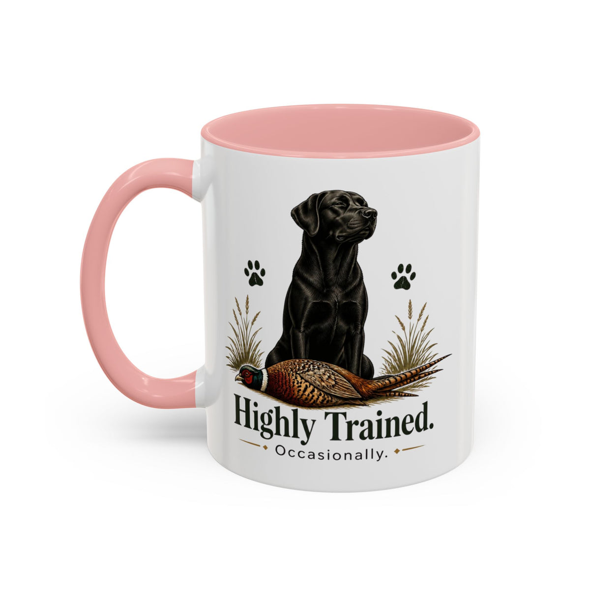 Funny Black Labrador Mug - Highly Trained Occasionally, Gundog Owner Gift, Shooting Dog Lover Coffee Mug, 11oz