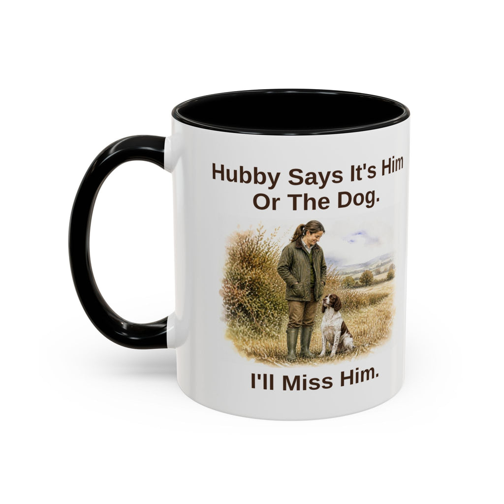 Hubby Says Mug - Springer Spaniel - Liver & White - Brunette