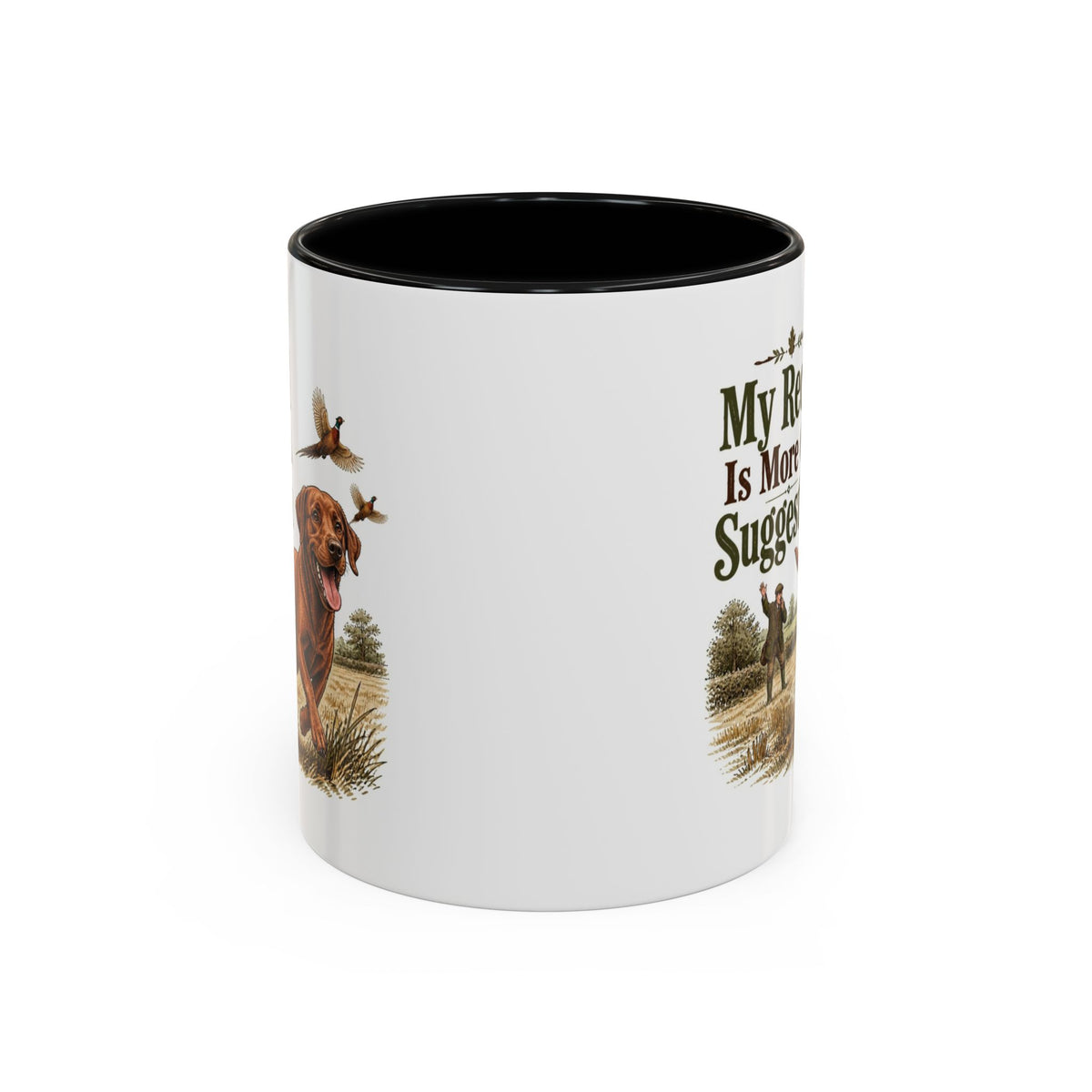 Funny Fox Red Labrador Mug - My Recall Is More Of A Suggestion, Working Gun Dog Gift, Pheasant Shooting Mug, 11oz