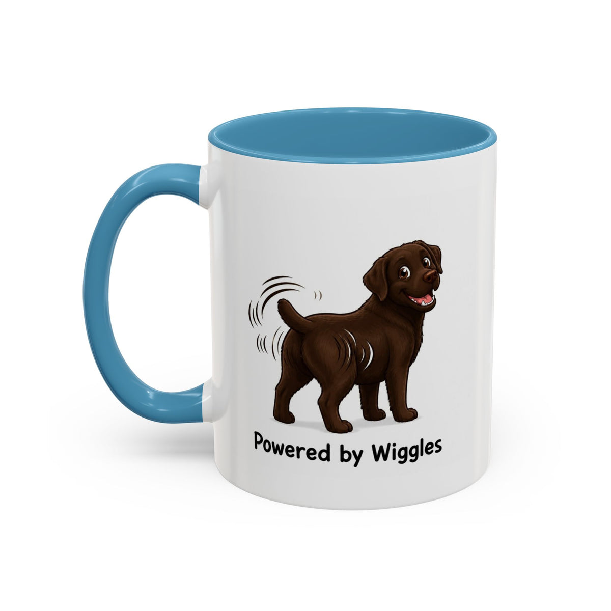 Powered by Wiggles Mug - Labrador - Chocolate
