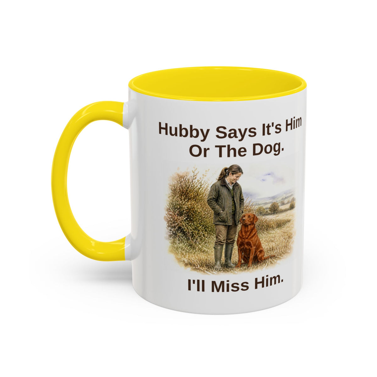 Hubby Says Mug - Labrador - Fox Red - Brunette