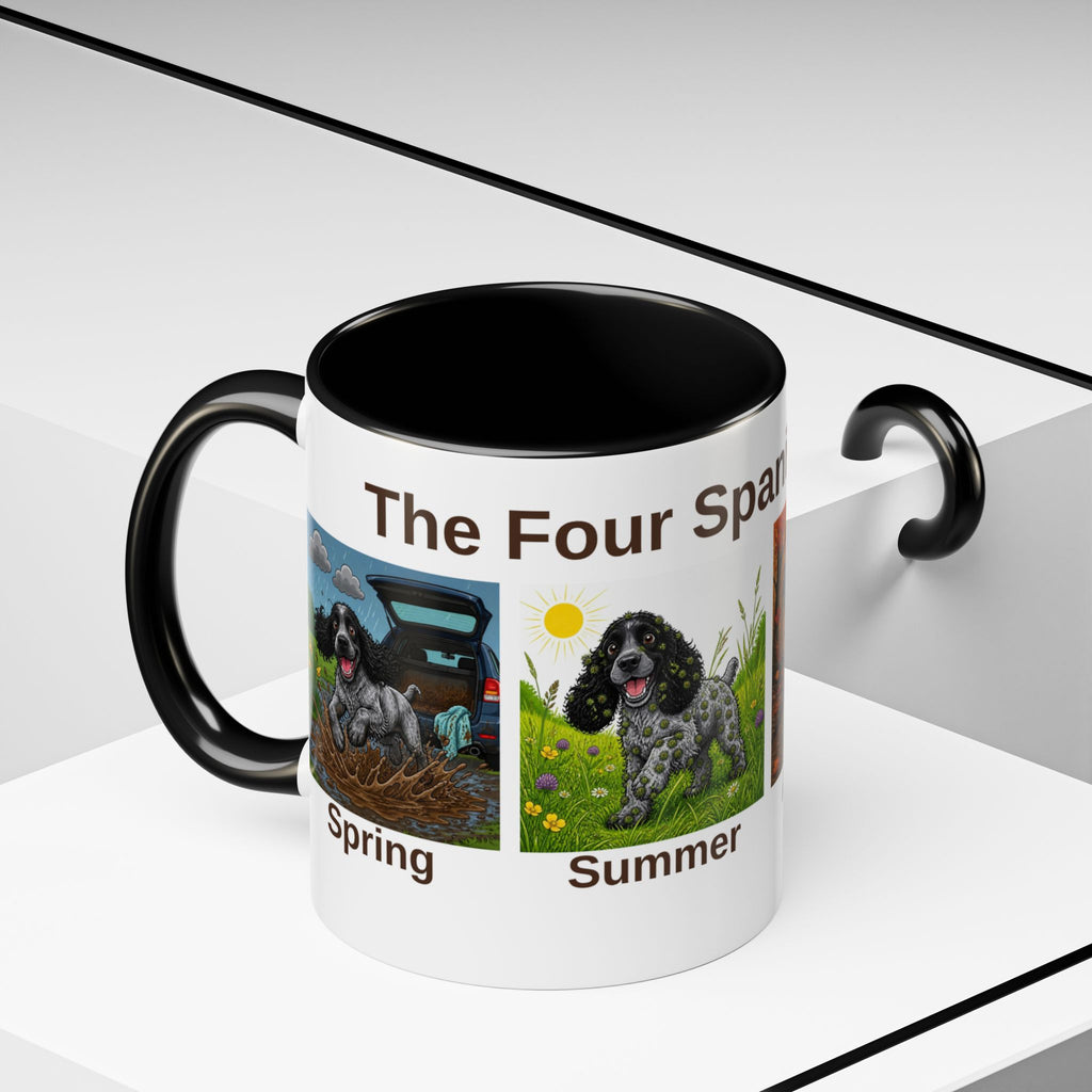 Four Spaniel Seasons Mug - Cocker Spaniel - Blue Roan