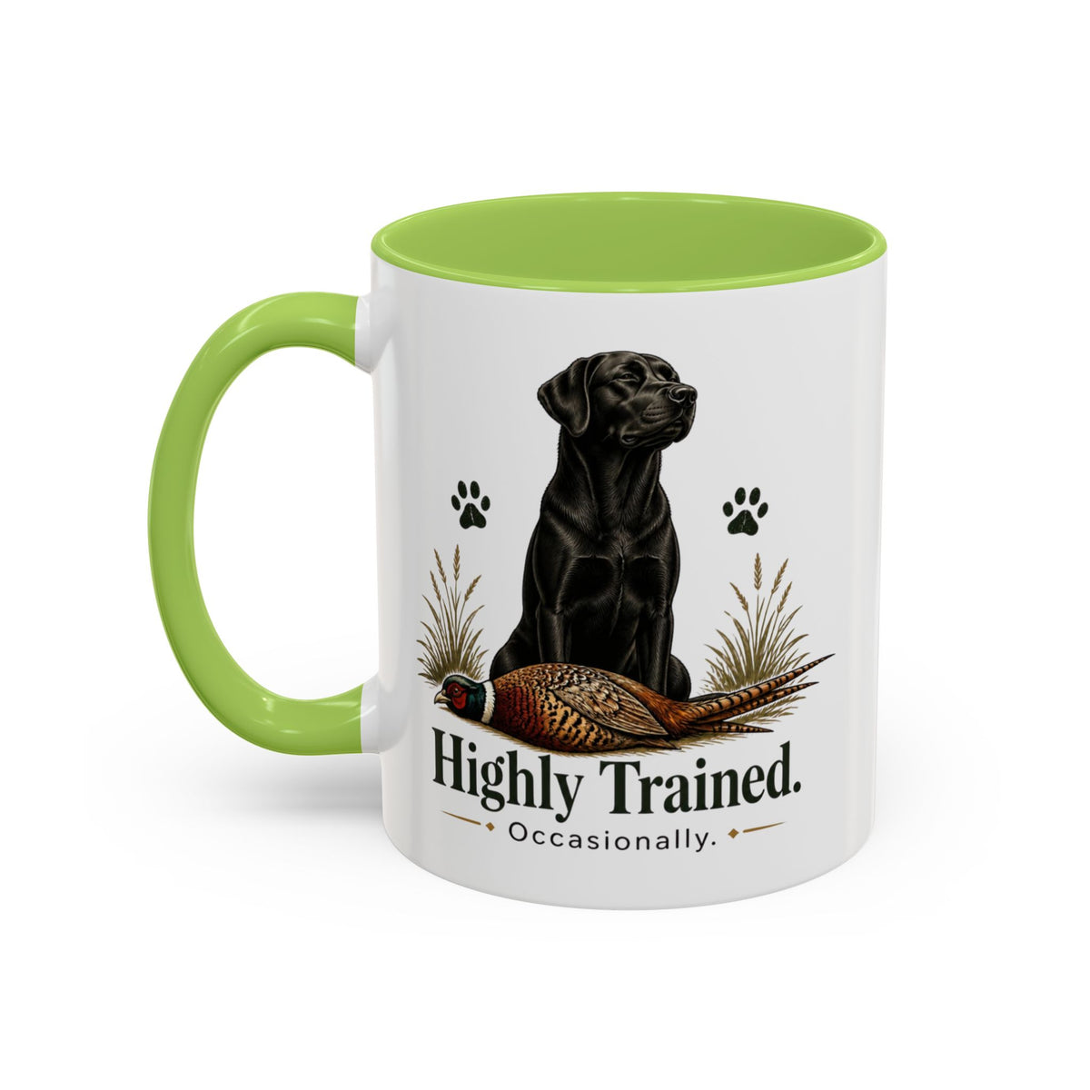 Funny Black Labrador Mug - Highly Trained Occasionally, Gundog Owner Gift, Shooting Dog Lover Coffee Mug, 11oz