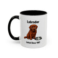 Personalised Fox Red Labrador Mug - Unfed Since 1987 - Custom Dog Name, Funny Greedy Lab Gift, 11oz