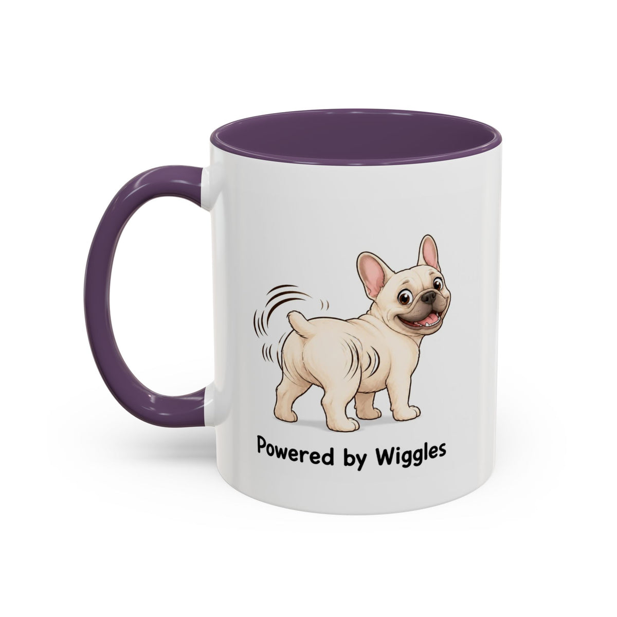 Powered by Wiggles Mug - French Bulldog - Cream