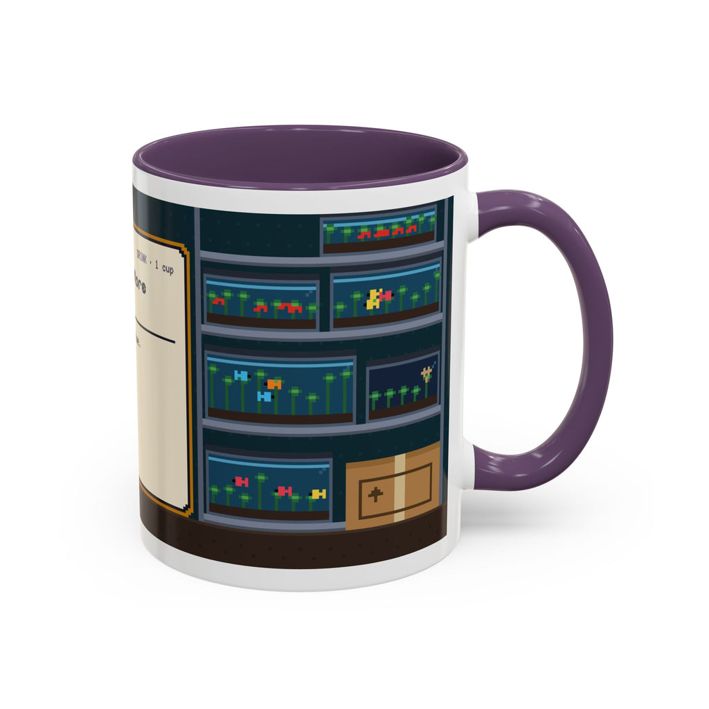 Just One More Tank Tea pixel art fishkeeper mug, 11oz ceramic – view 20