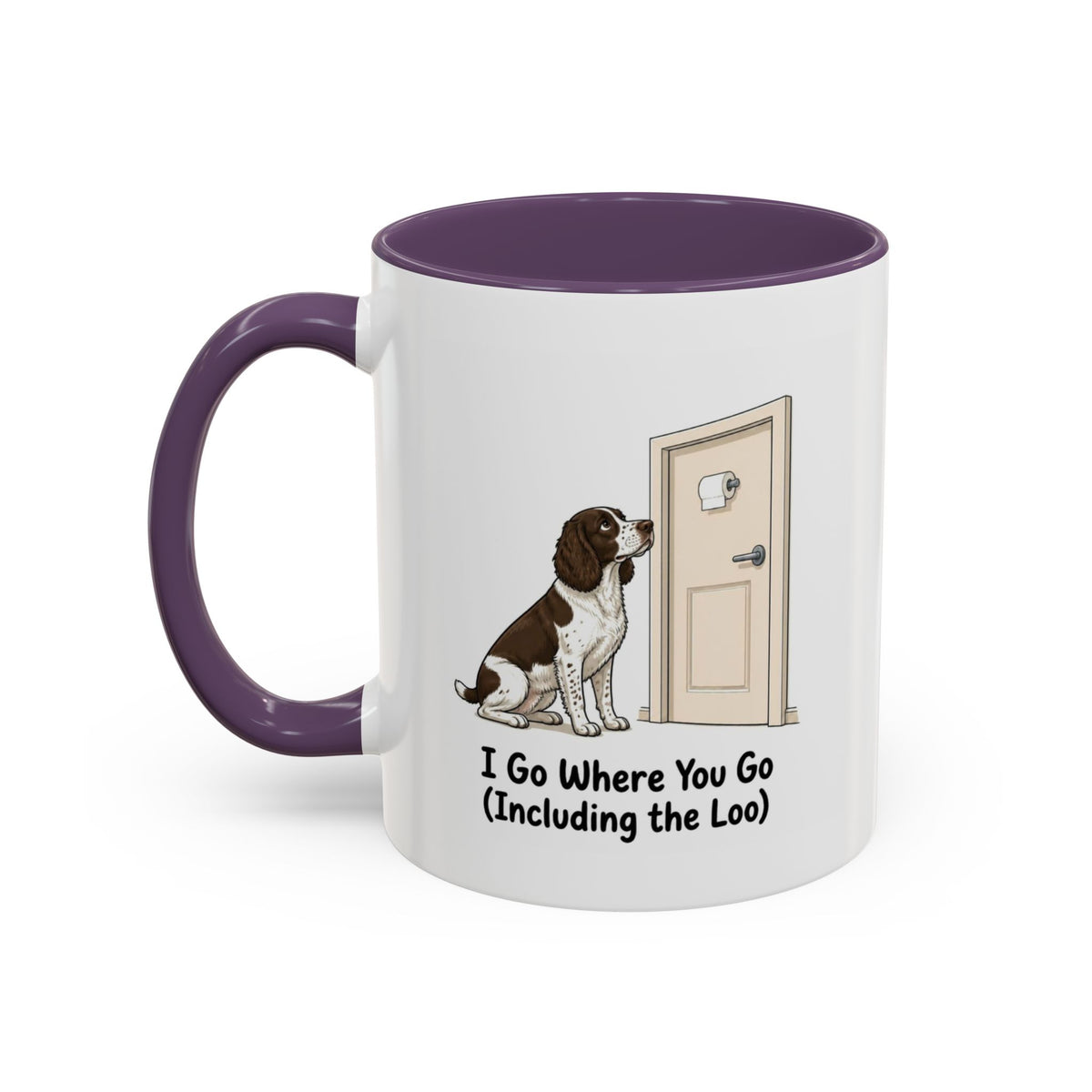 I Go Where You Go Mug - Springer Spaniel - Liver & White