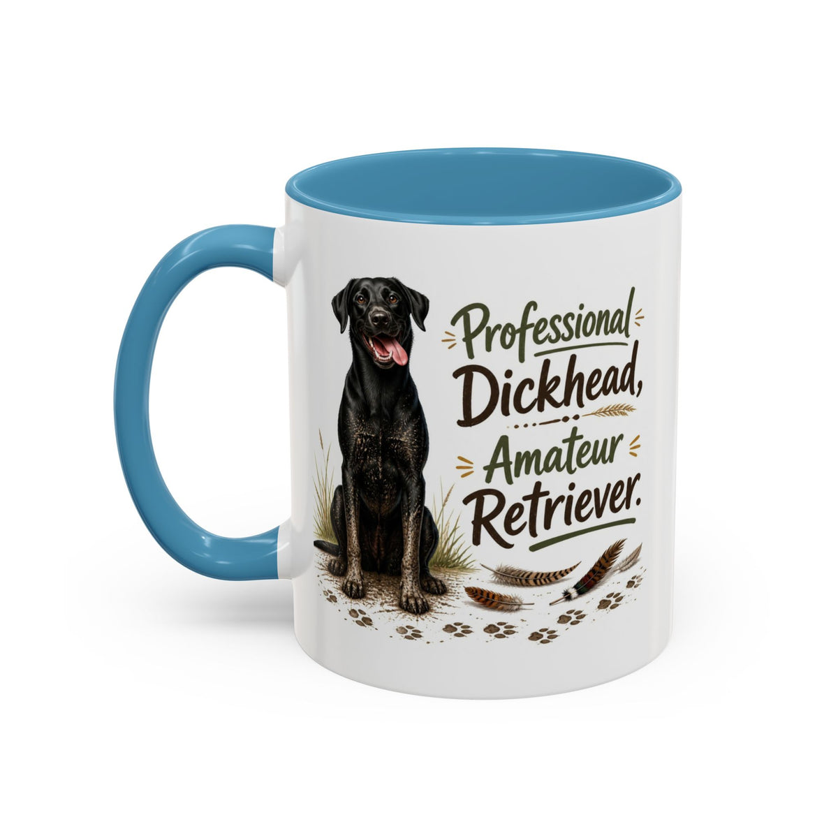 Funny Black Labrador Mug - Professional Dickhead, Amateur Retriever, Working Gun Dog Gift, Pheasant Shooting Mug, 11oz