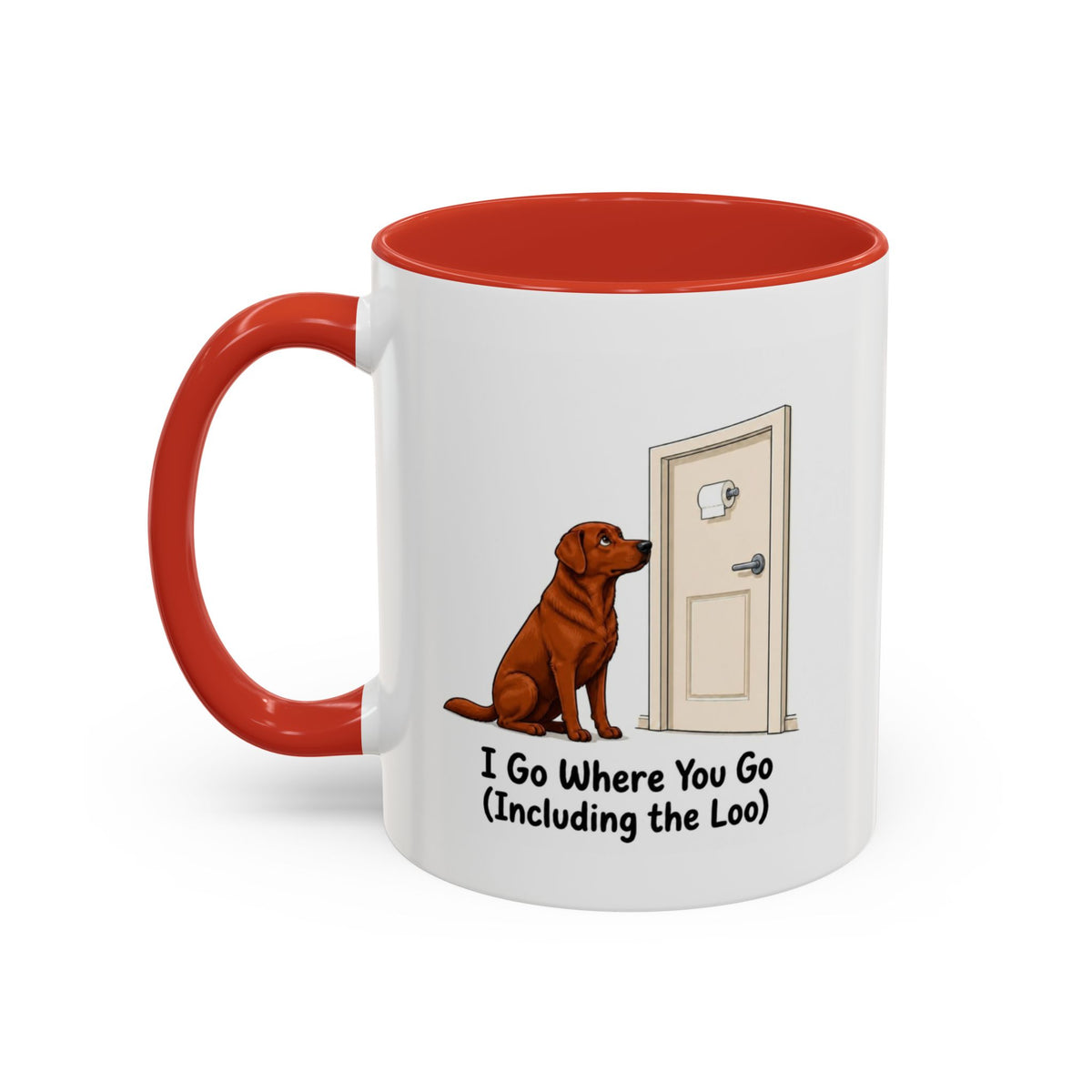 I Go Where You Go Mug - Labrador - Fox Red