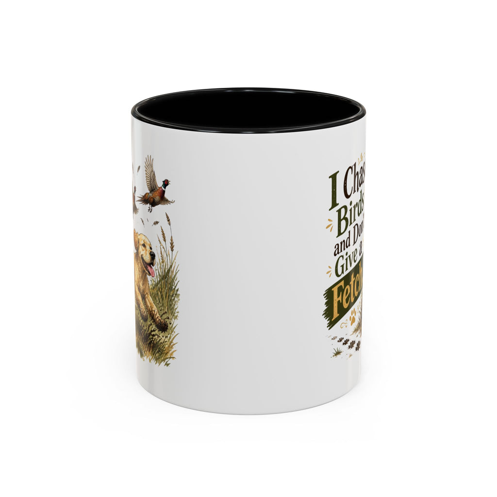 Funny Golden Cocker Spaniel Mug - I Chase Birds and Don't Give a Fetch, Working Gun Dog Gift, Pheasant Shooting Mug, 11oz