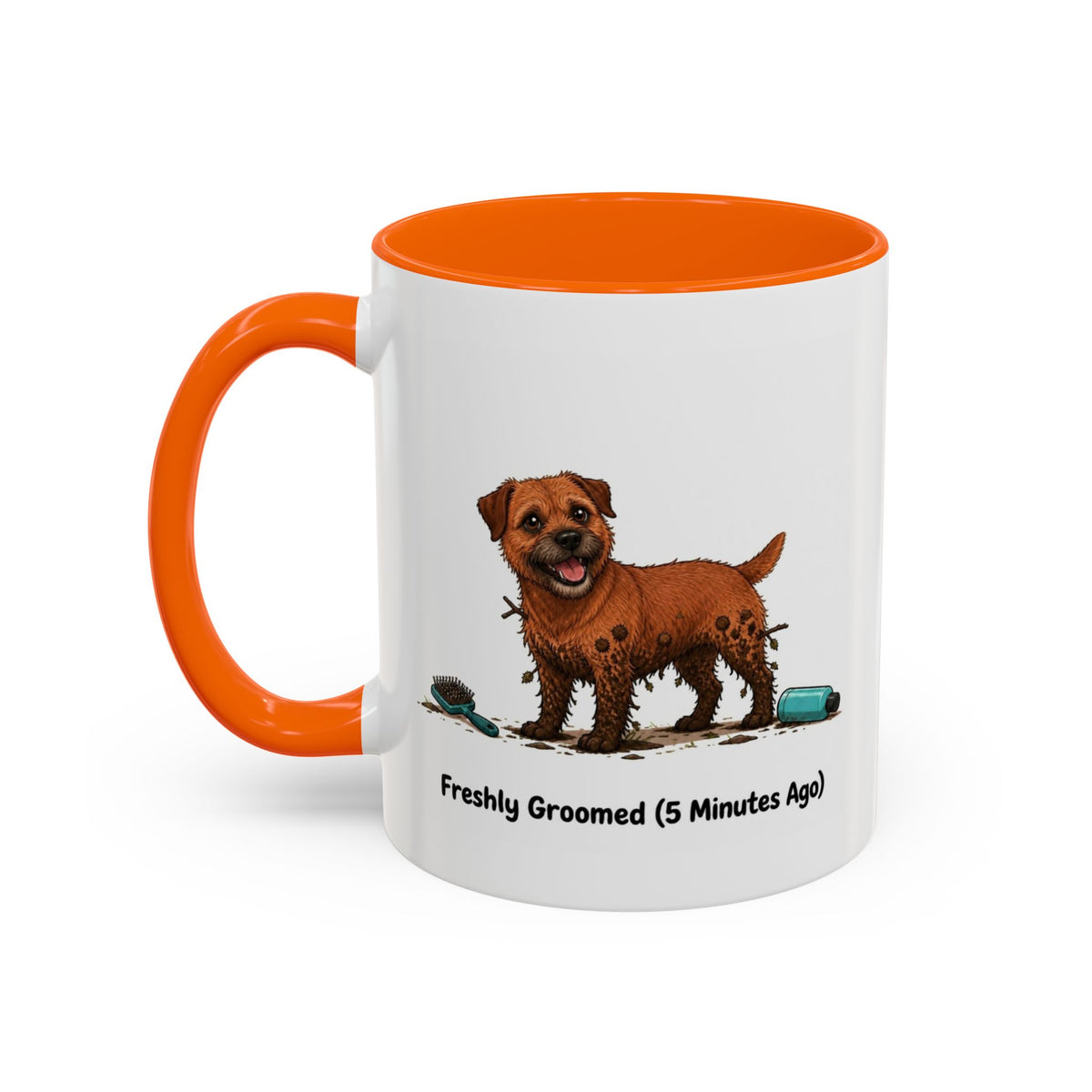 Freshly Groomed Mug - Border Terrier - Red