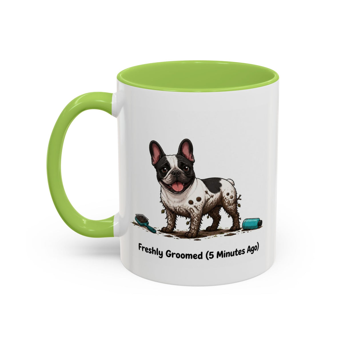 Freshly Groomed Mug - French Bulldog - Pied