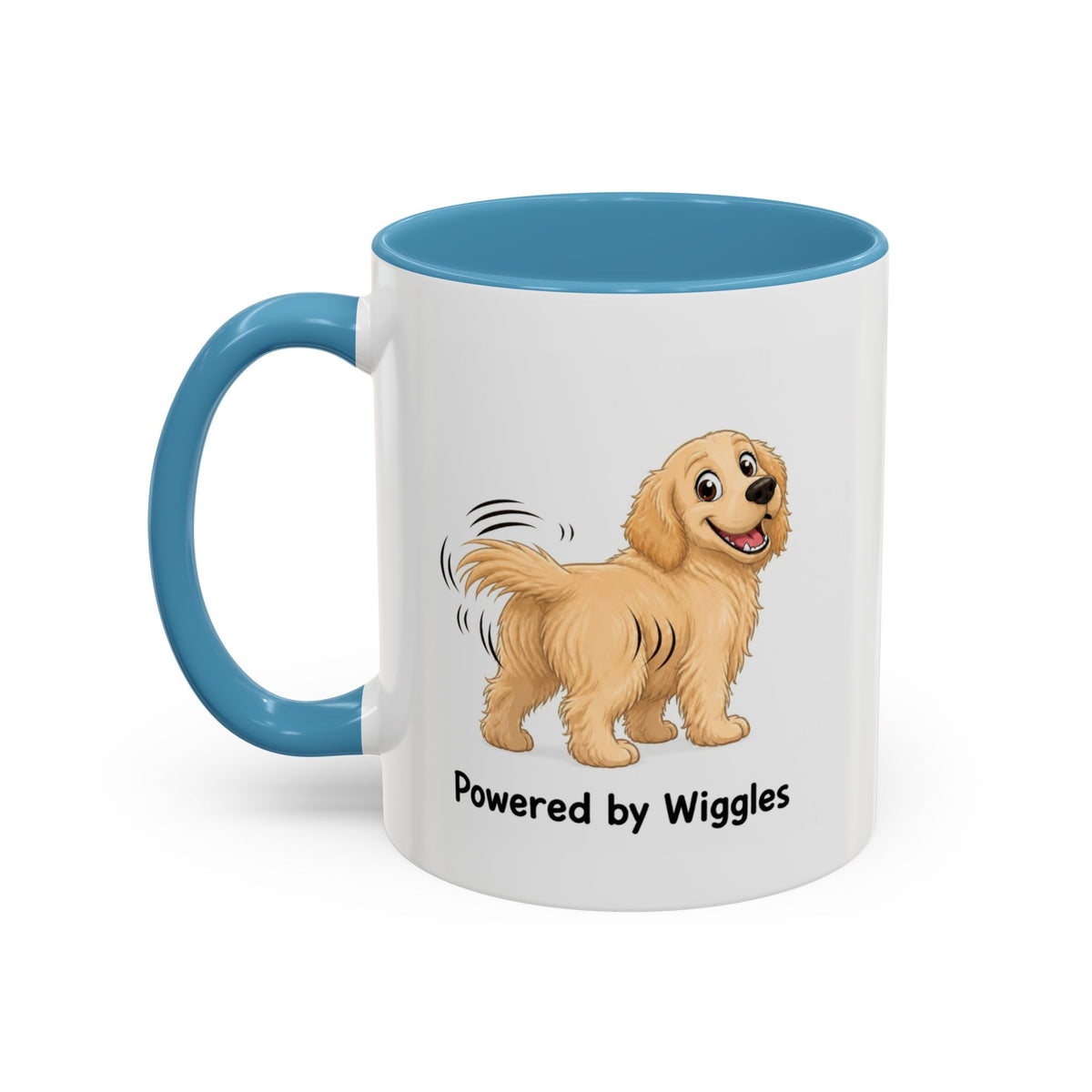 Powered by Wiggles Mug - Golden Retriever - Light Golden