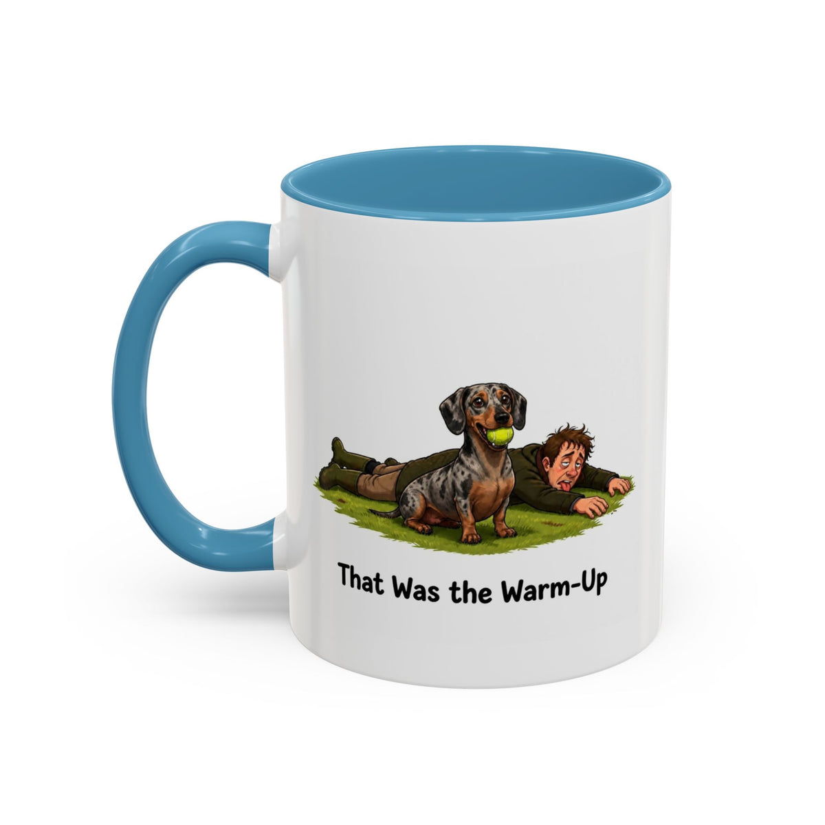 Warm-Up Mug - Mini Smooth Dachshund - Dapple - Man