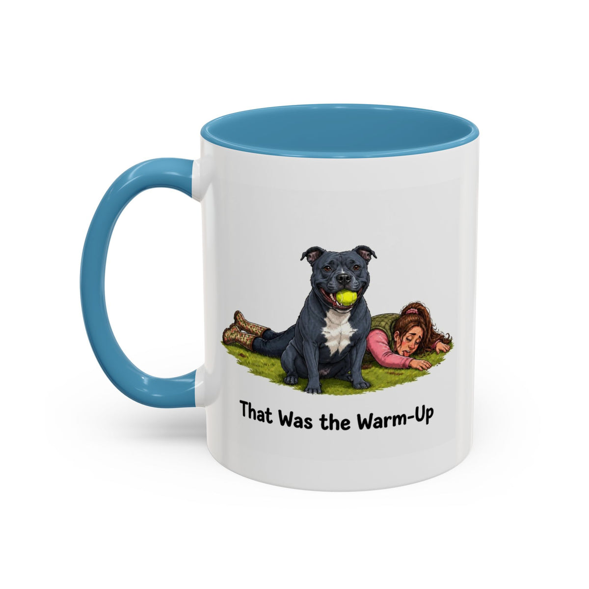 Warm-Up Mug - Staffordshire Bull Terrier - Blue - Woman