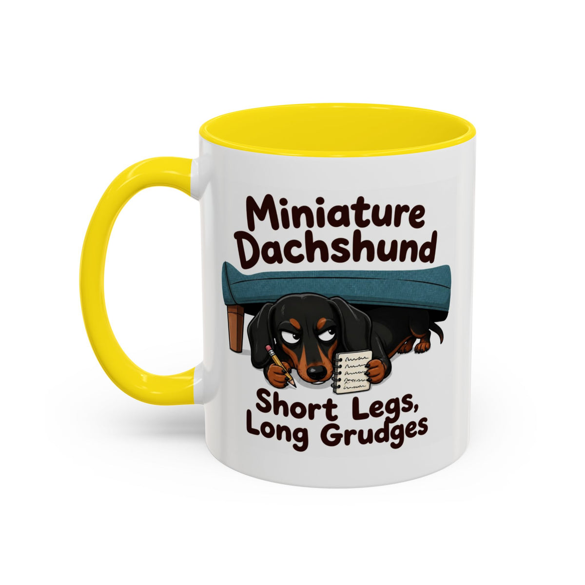Short Legs Long Grudges Mug - Dachshund - Black & Tan