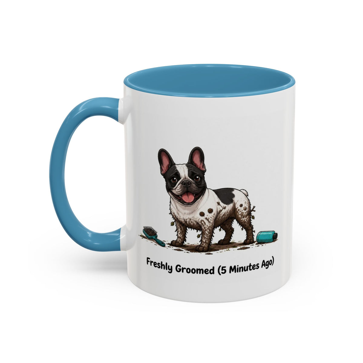 Freshly Groomed Mug - French Bulldog - Pied