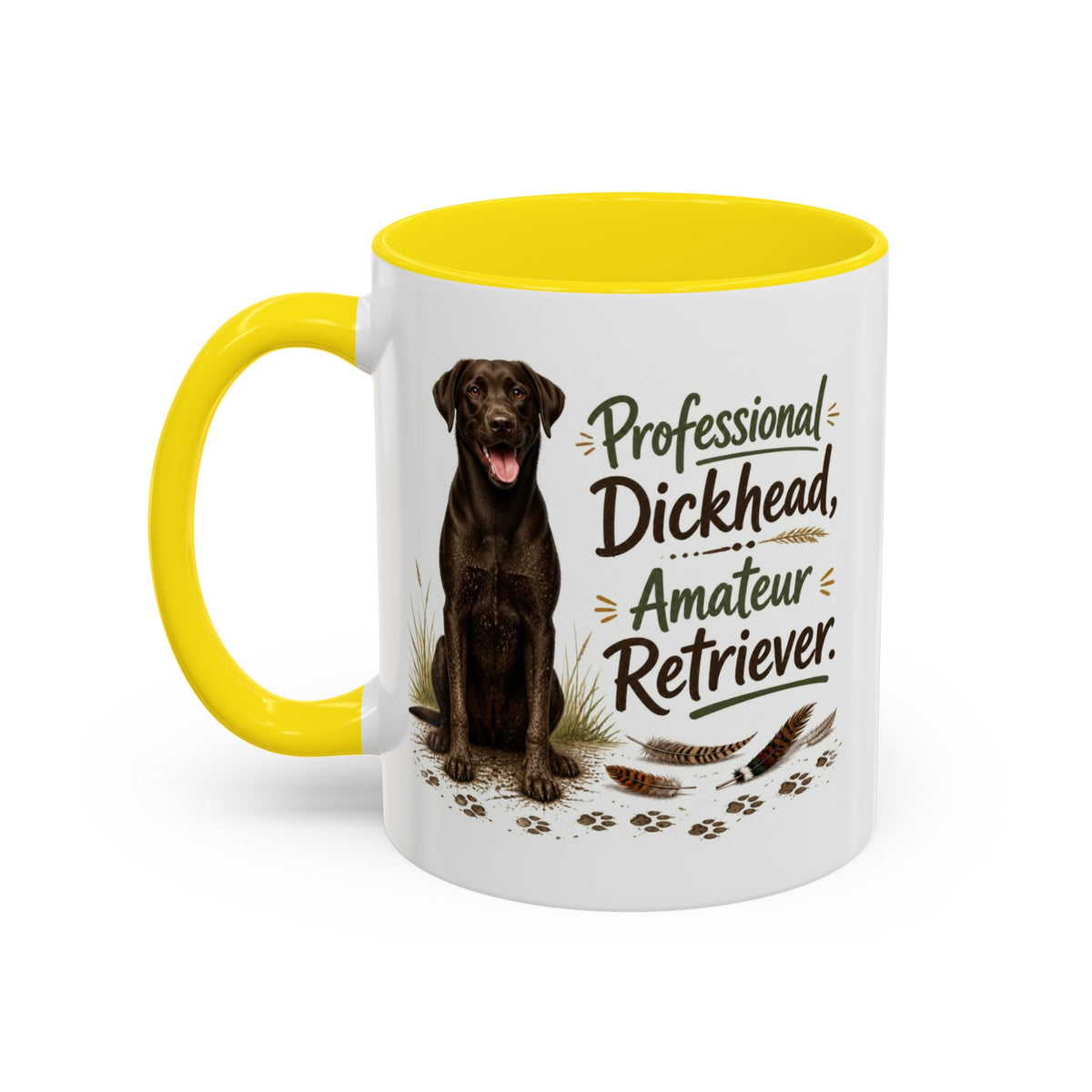 Funny Chocolate Labrador Mug - Professional Dickhead, Amateur Retriever, Working Gun Dog Gift, Pheasant Shooting Mug, 11oz