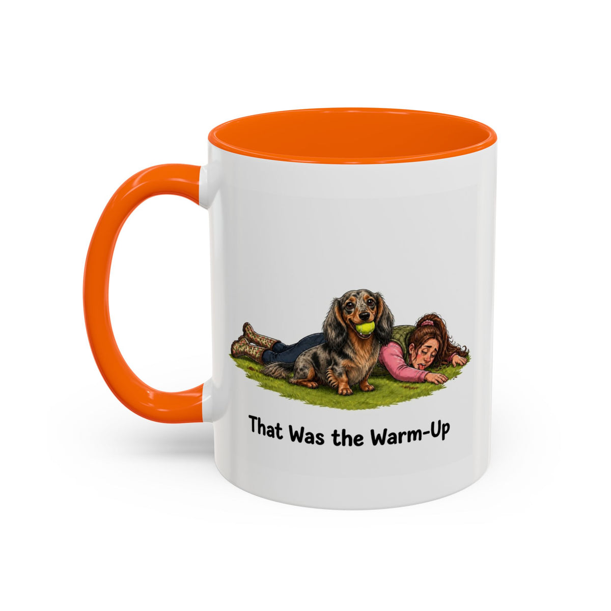 Warm-Up Mug - Mini Long Haired Dachshund - Dapple - Woman