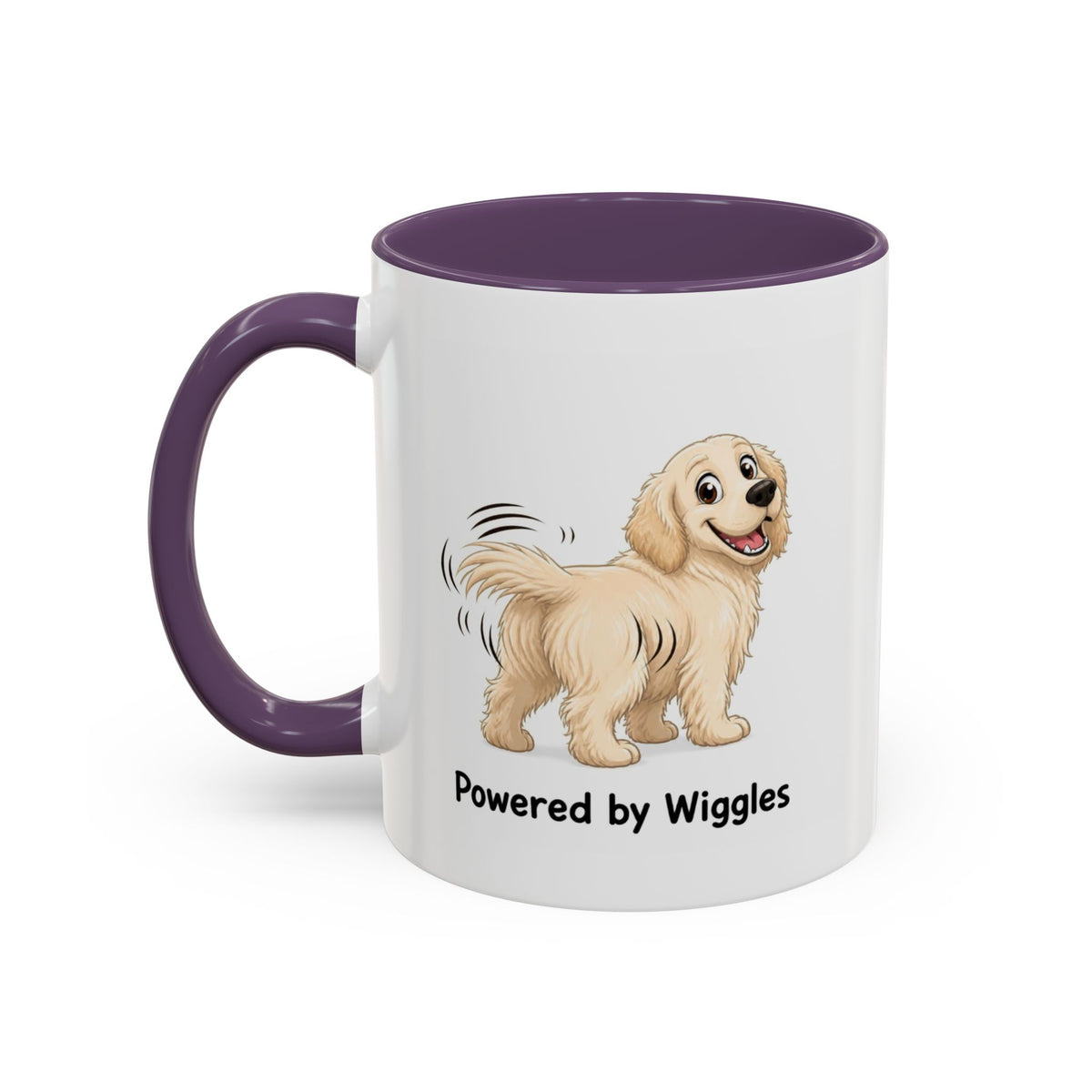Powered by Wiggles Mug - Golden Retriever - Cream