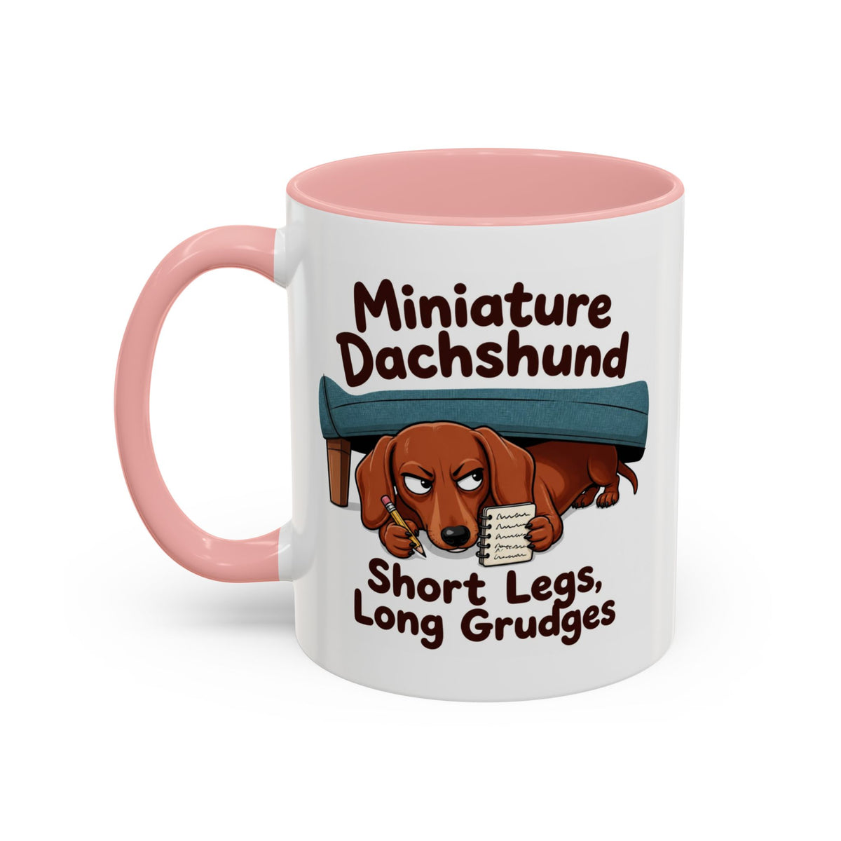Short Legs Long Grudges Mug - Dachshund - Red