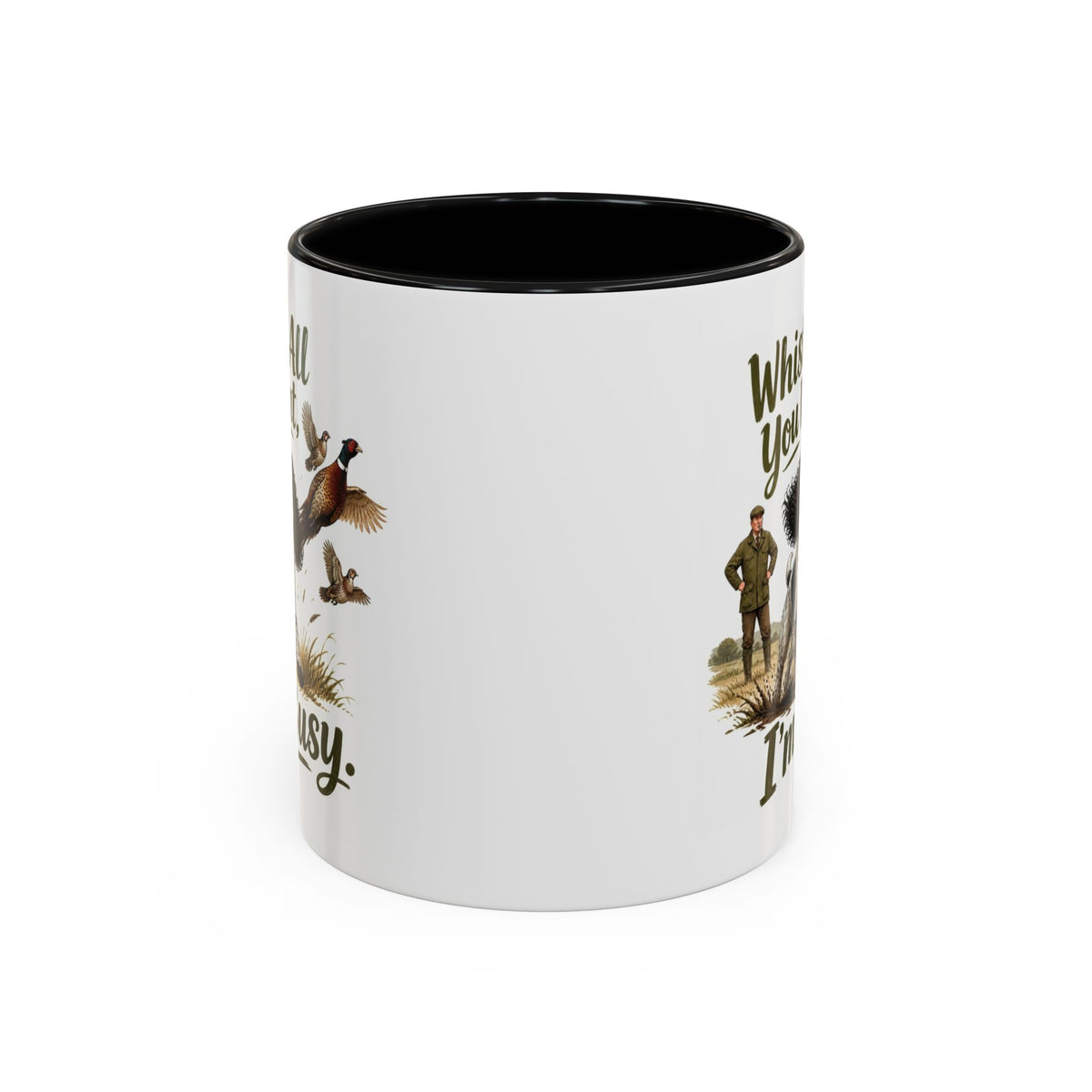 Funny Black and White Springer Spaniel Mug - Whistle All You Want I'm Busy, Working Gun Dog Gift, Pheasant Shooting Mug, 11oz