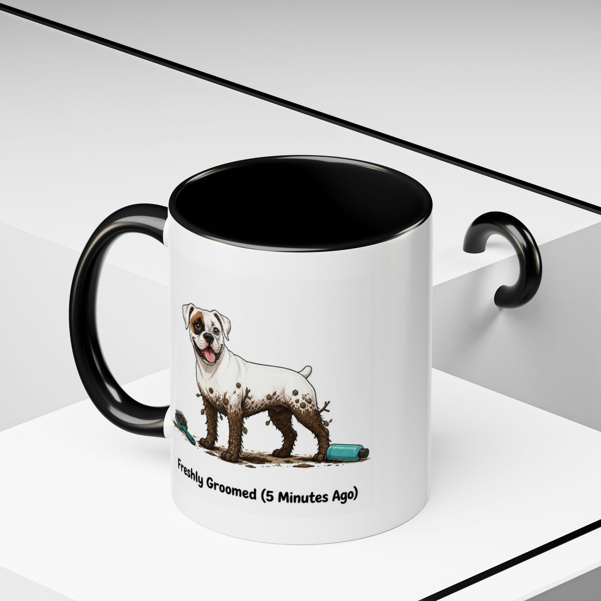Freshly Groomed Mug - Boxer - White