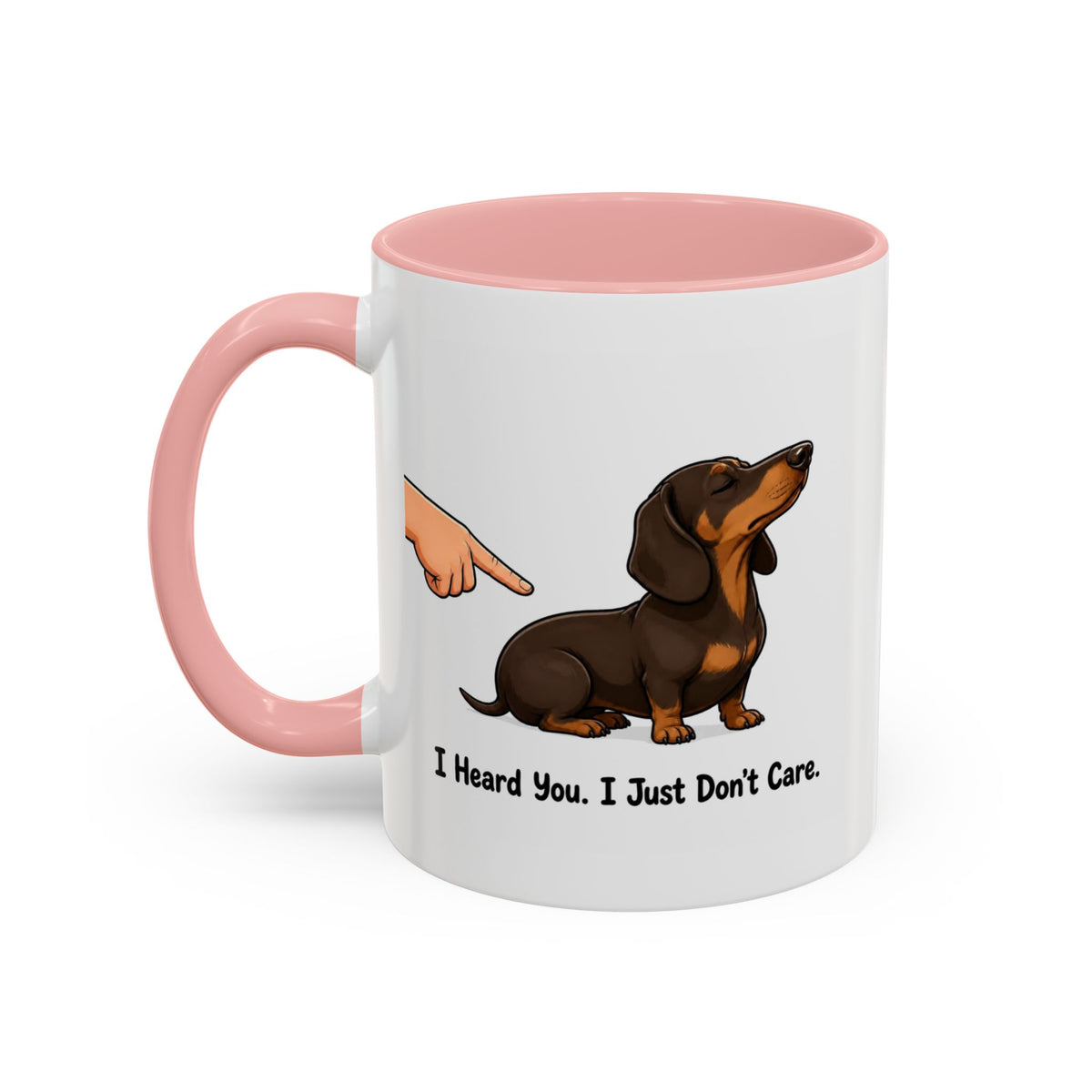 I Heard You Mug - Dachshund - Chocolate & Tan