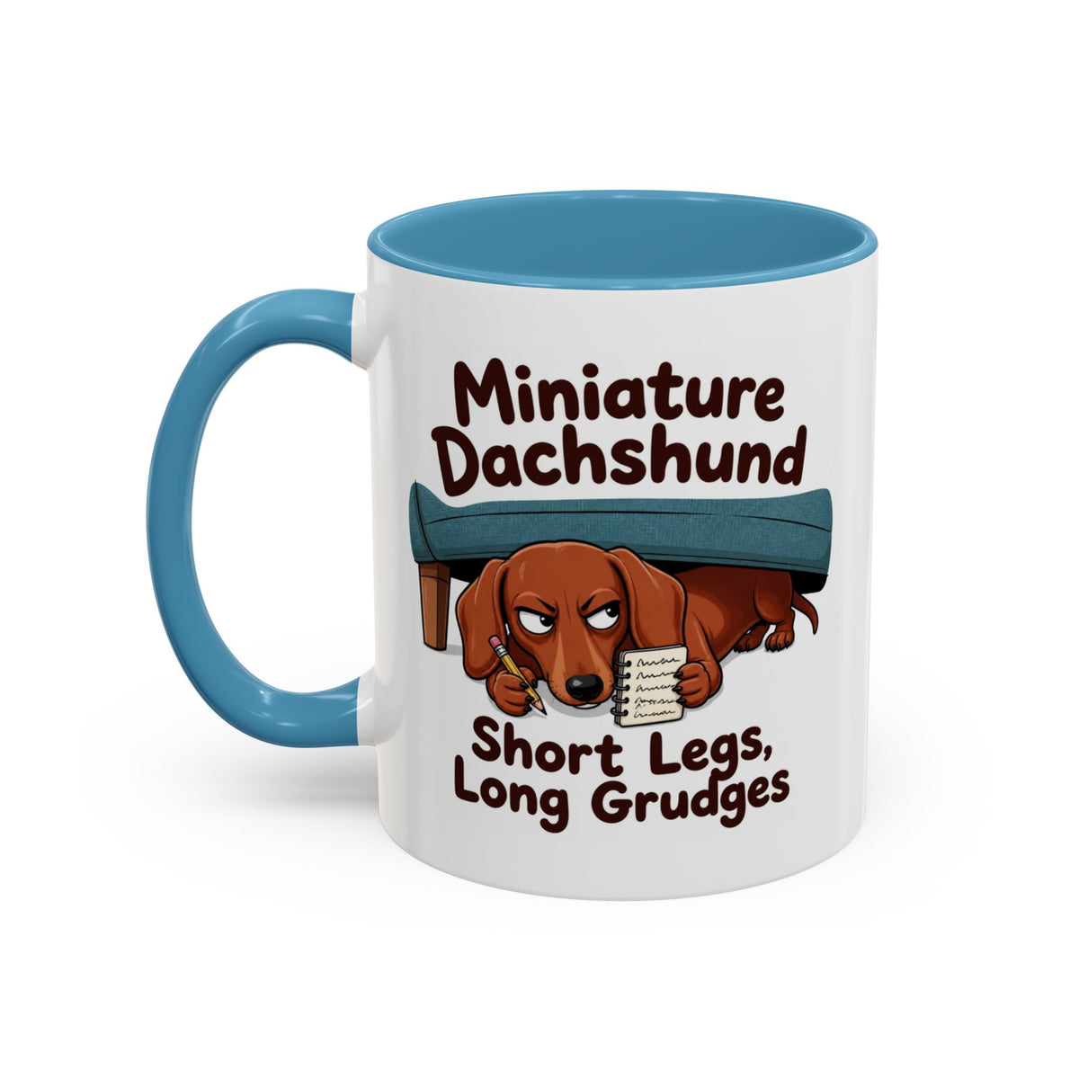 Short Legs Long Grudges Mug - Dachshund - Red