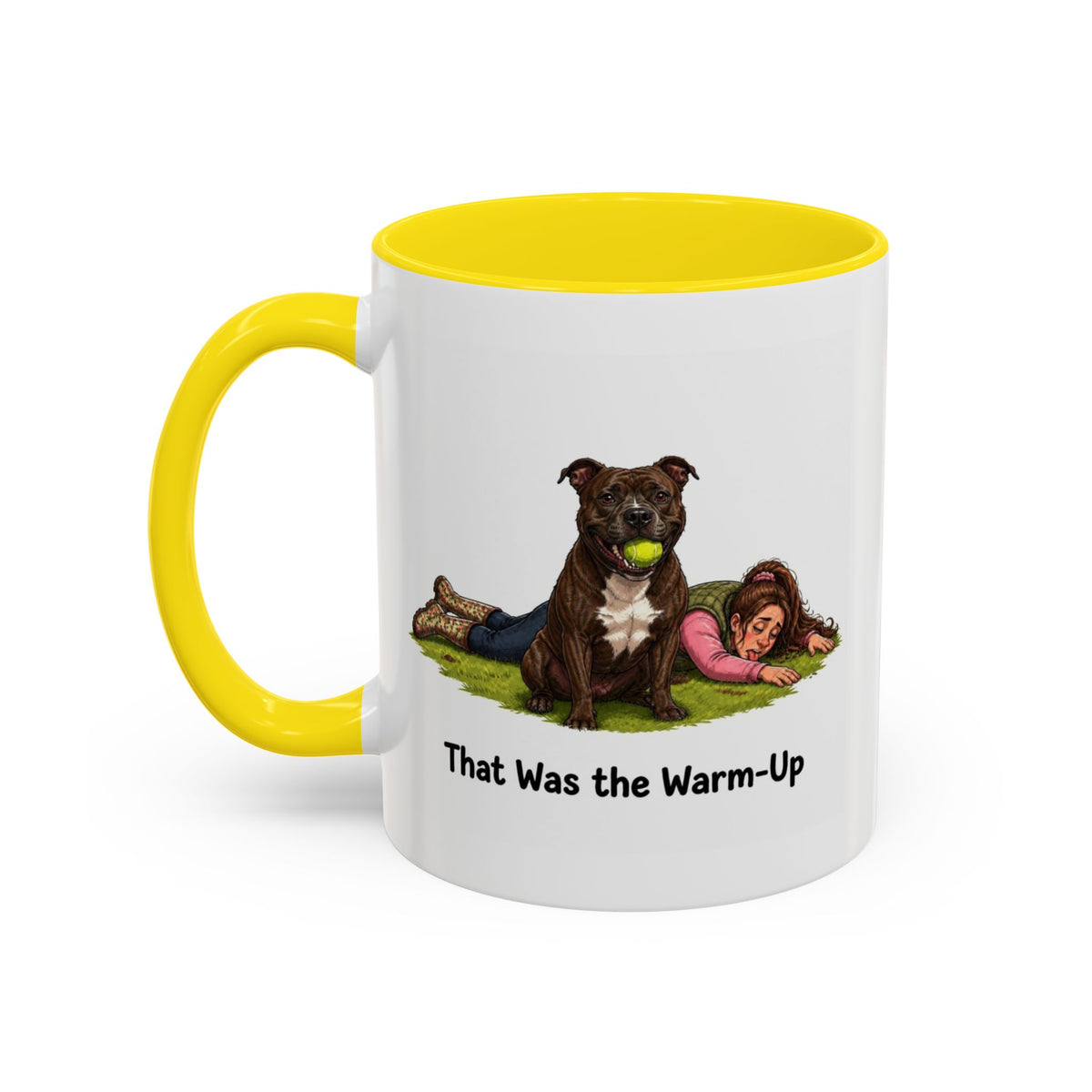 Warm-Up Mug - Staffordshire Bull Terrier - Brindle - Woman