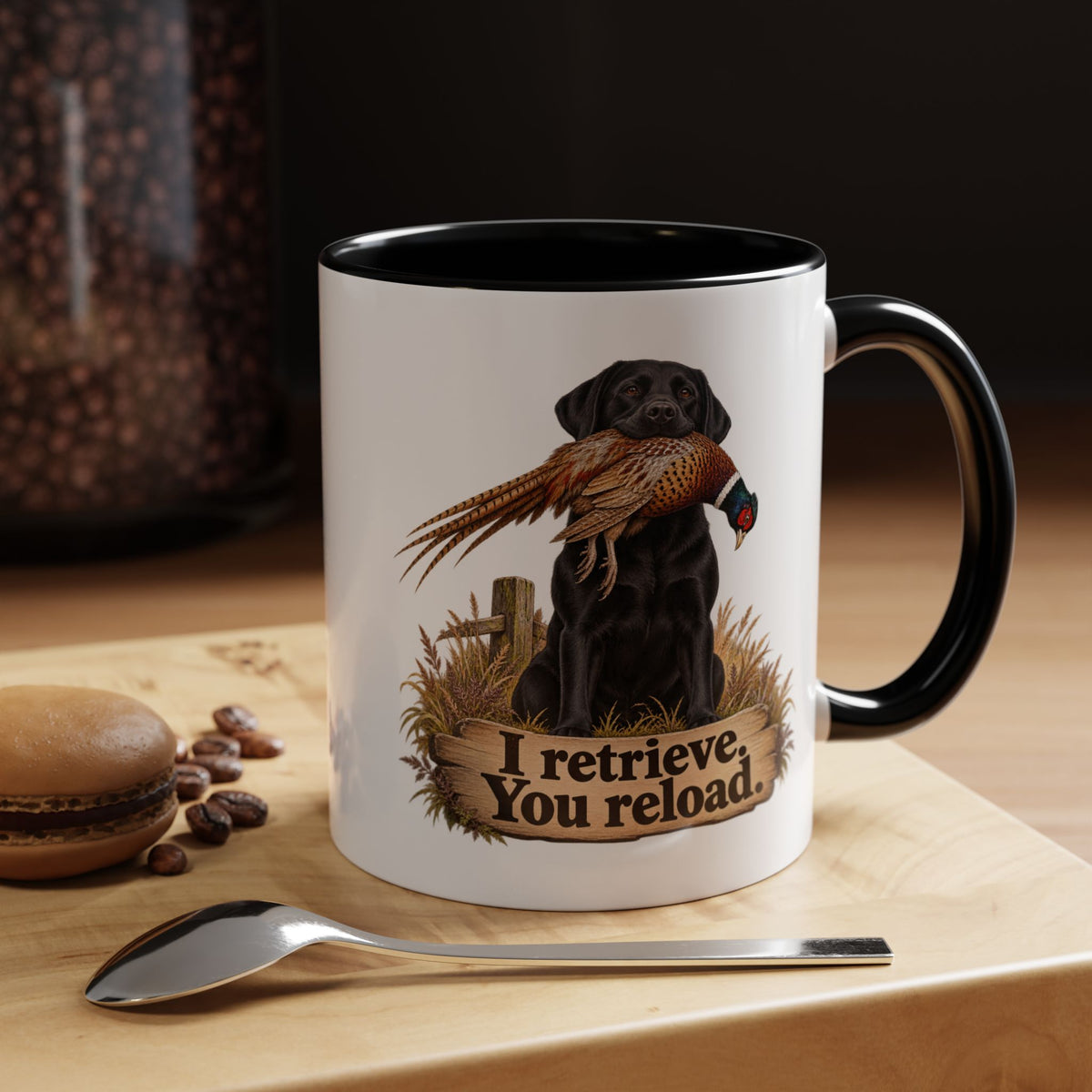 Funny Black Labrador Mug - I Retrieve You Reload, Gundog Owner Gift, Shooting Dog Lover Coffee Mug, 11oz