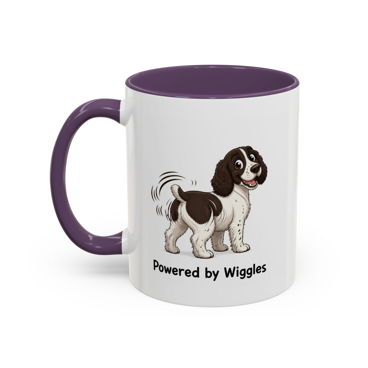 Powered by Wiggles Mug - Springer Spaniel - Liver & White