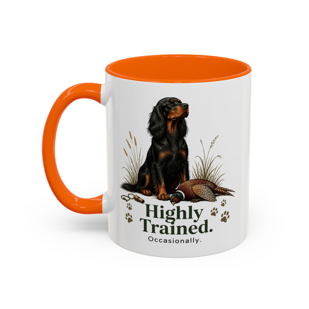Funny Gordon Setter Mug - Highly Trained Occasionally, Gundog Owner Gift, Shooting Dog Lover Coffee Mug, 11oz