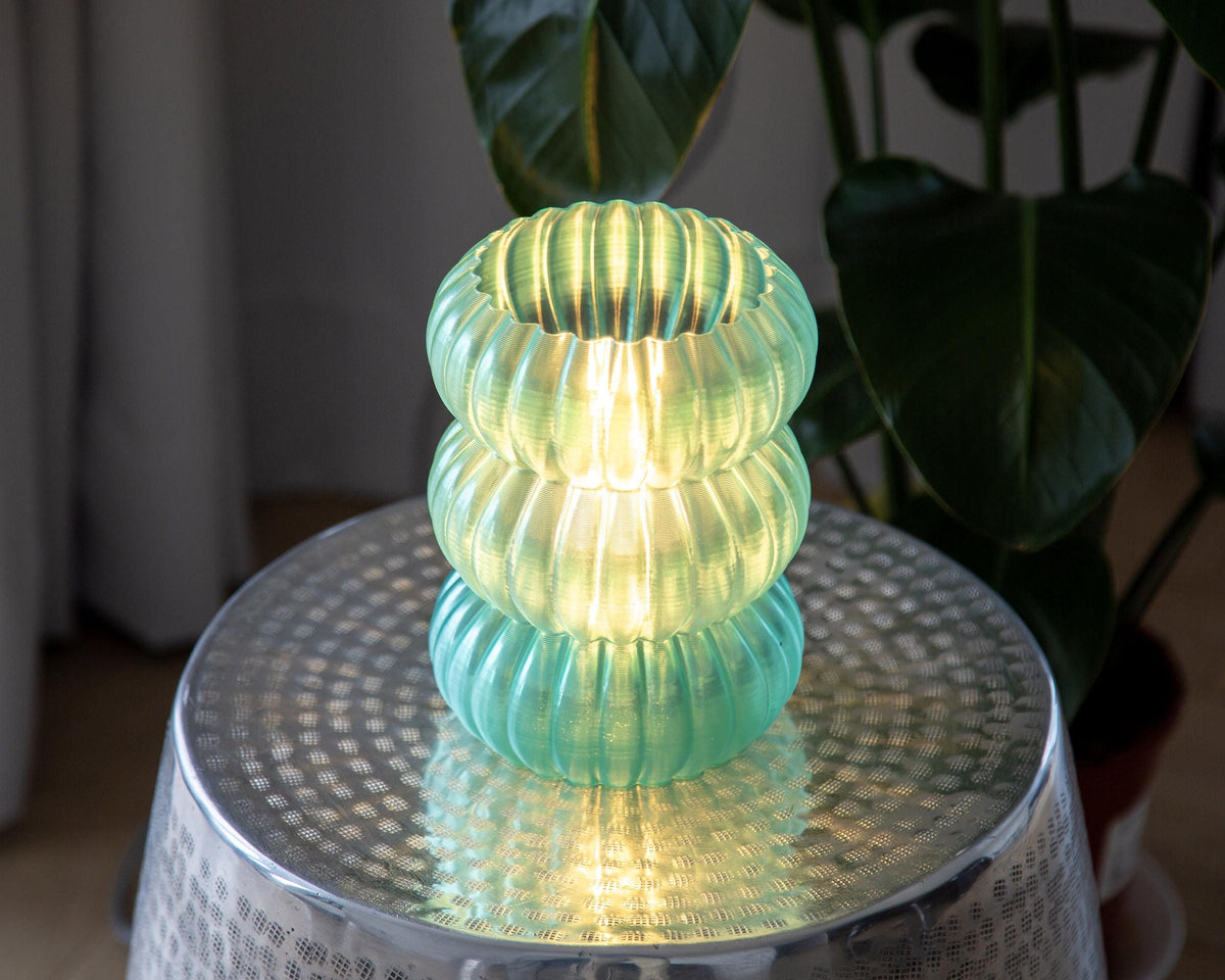 Green trio lamp